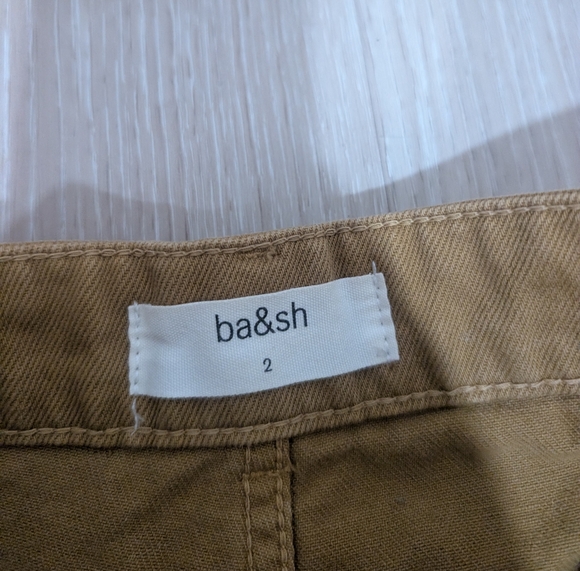 Ba&sh Dixon Cotton Twill Wide Leg Pants in Ocre - Picture 5 of 16